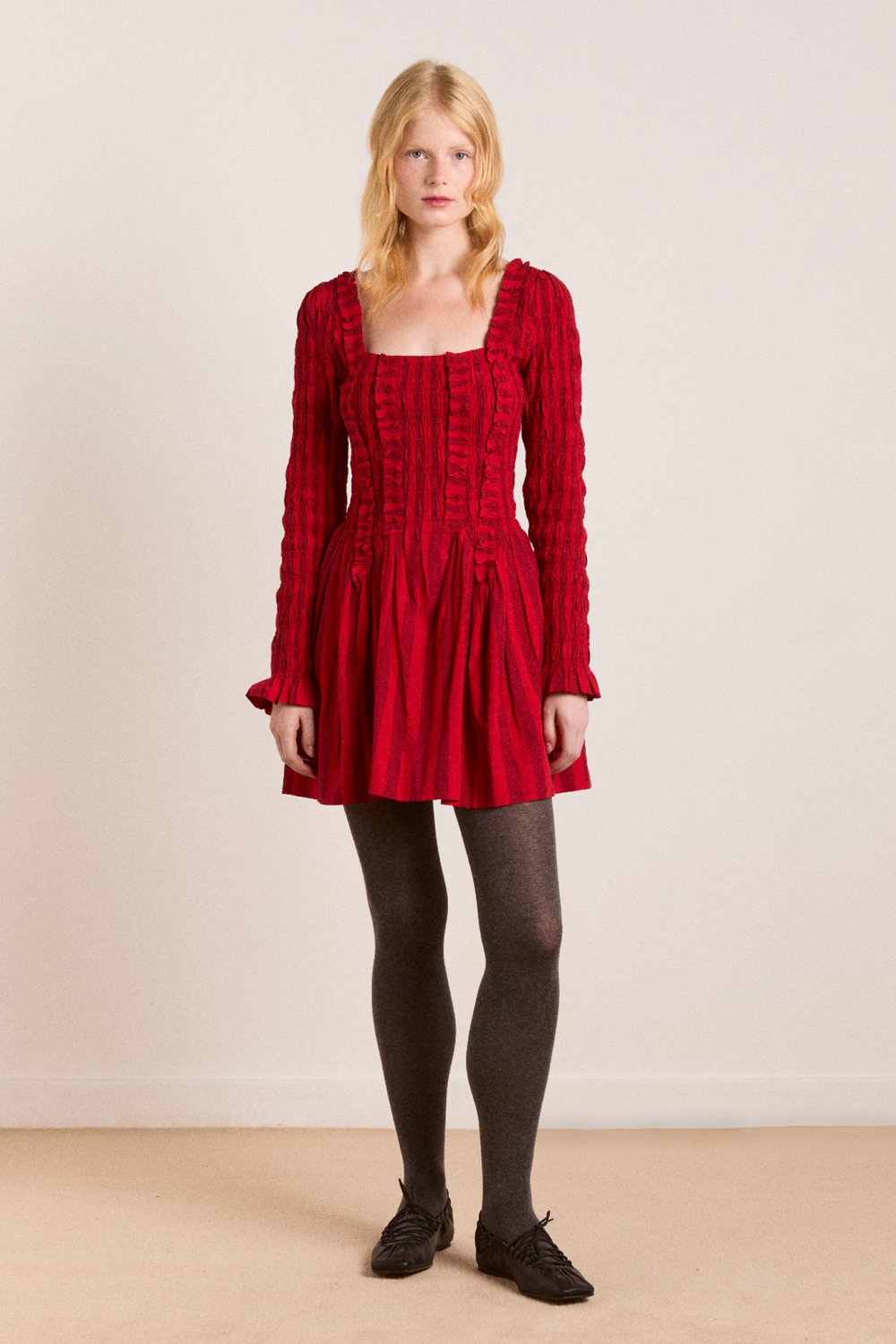 raphaela mini dress - red stripe