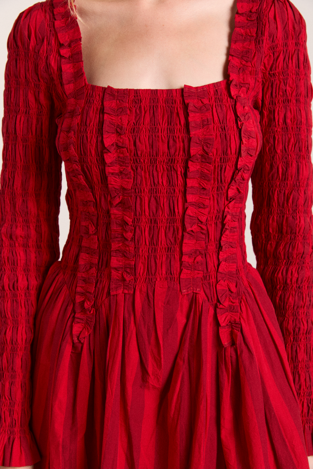 raphaela mini dress - red stripe