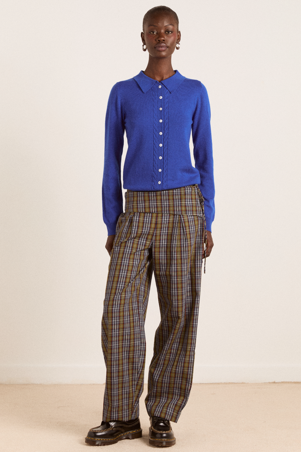 即日発送Monica check loose pants andmary ANDMARY】Monica check 即日発送Monica check loose pants andmary ANDMARY】Monica check