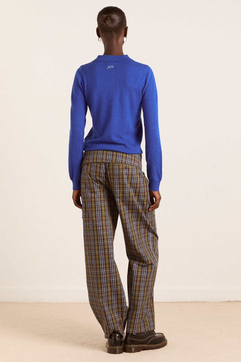 fia trousers multi check Damson Madder