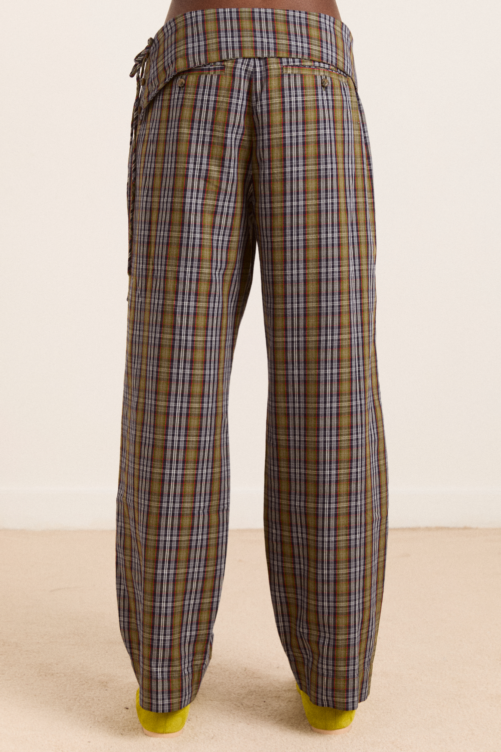 fia trousers multi check Damson Madder