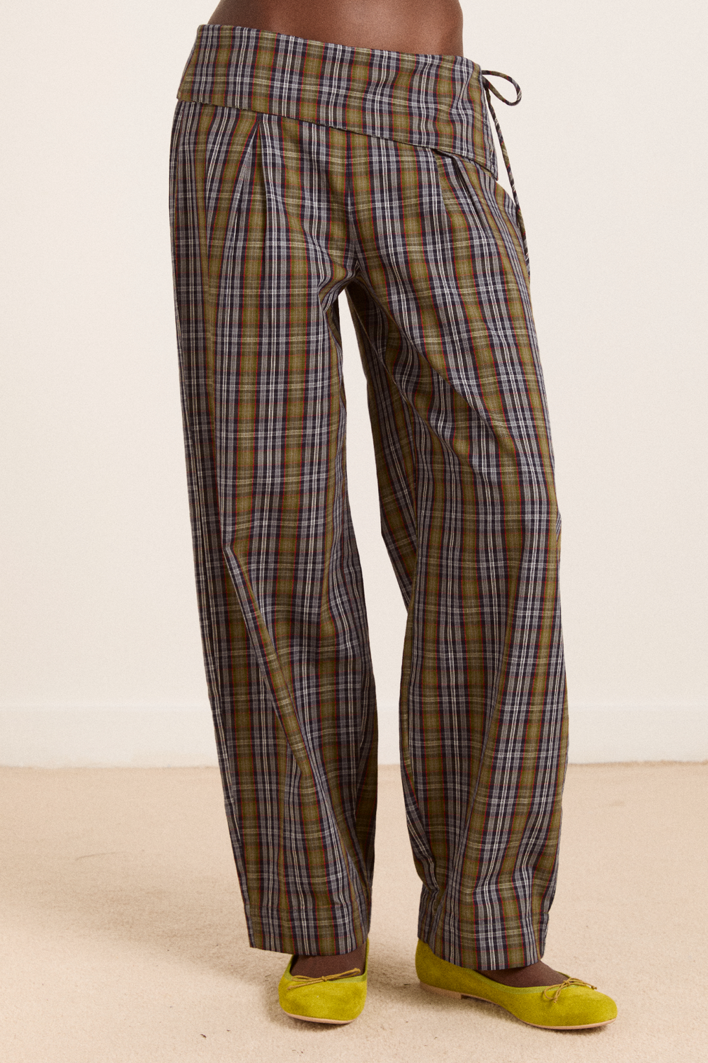fia trousers multi check Damson Madder