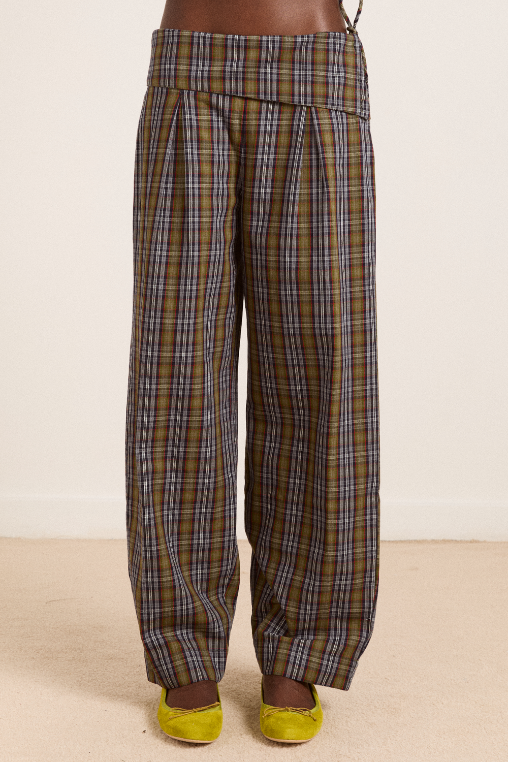 fia trousers multi check Damson Madder