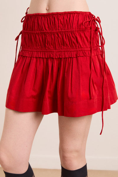 charli mini skirt - red