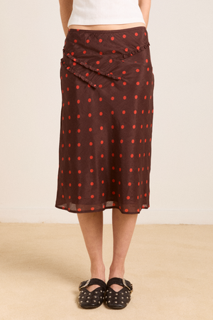 Octavia Skirt - Burgundy Spot