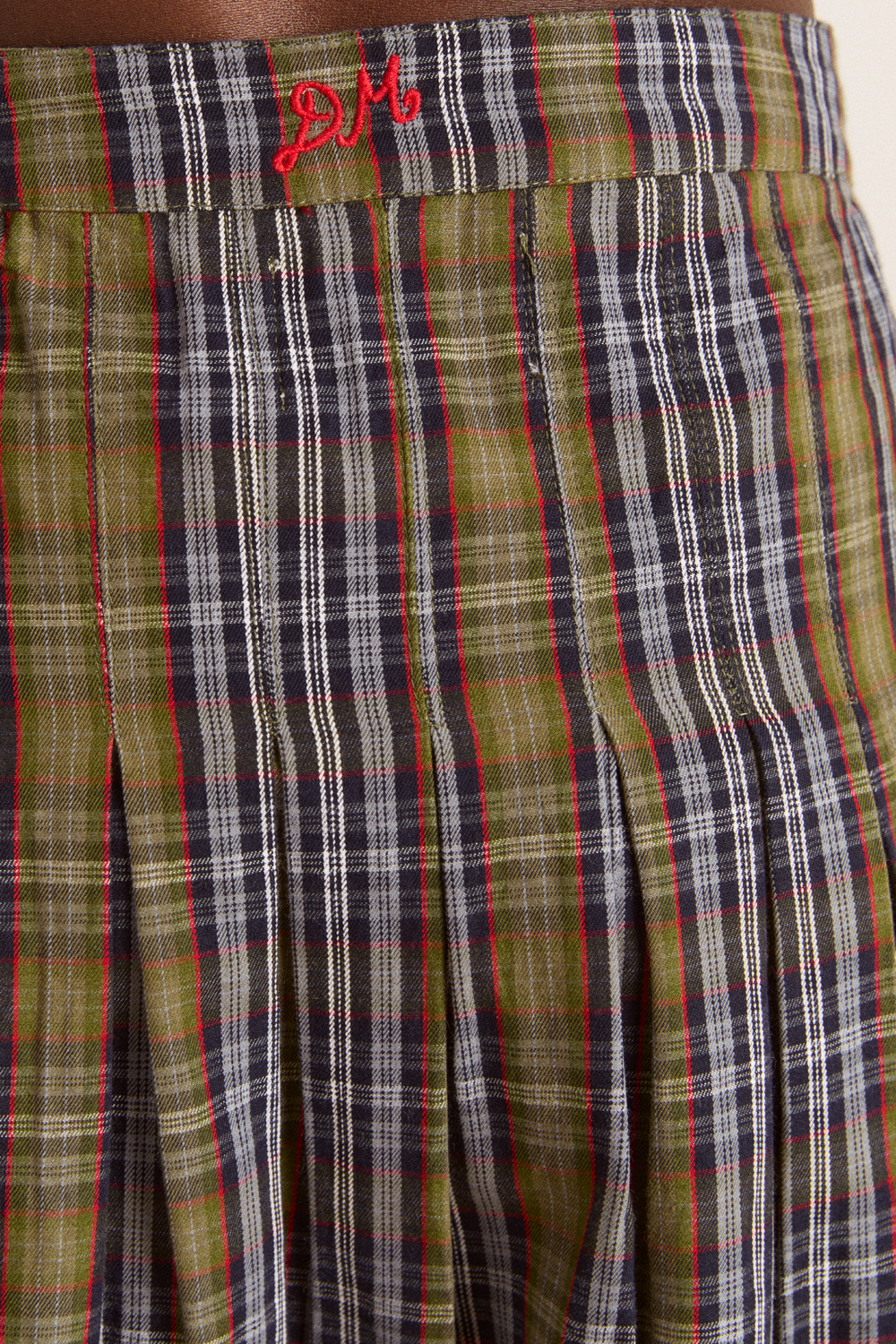 josie midi skirt - multi check