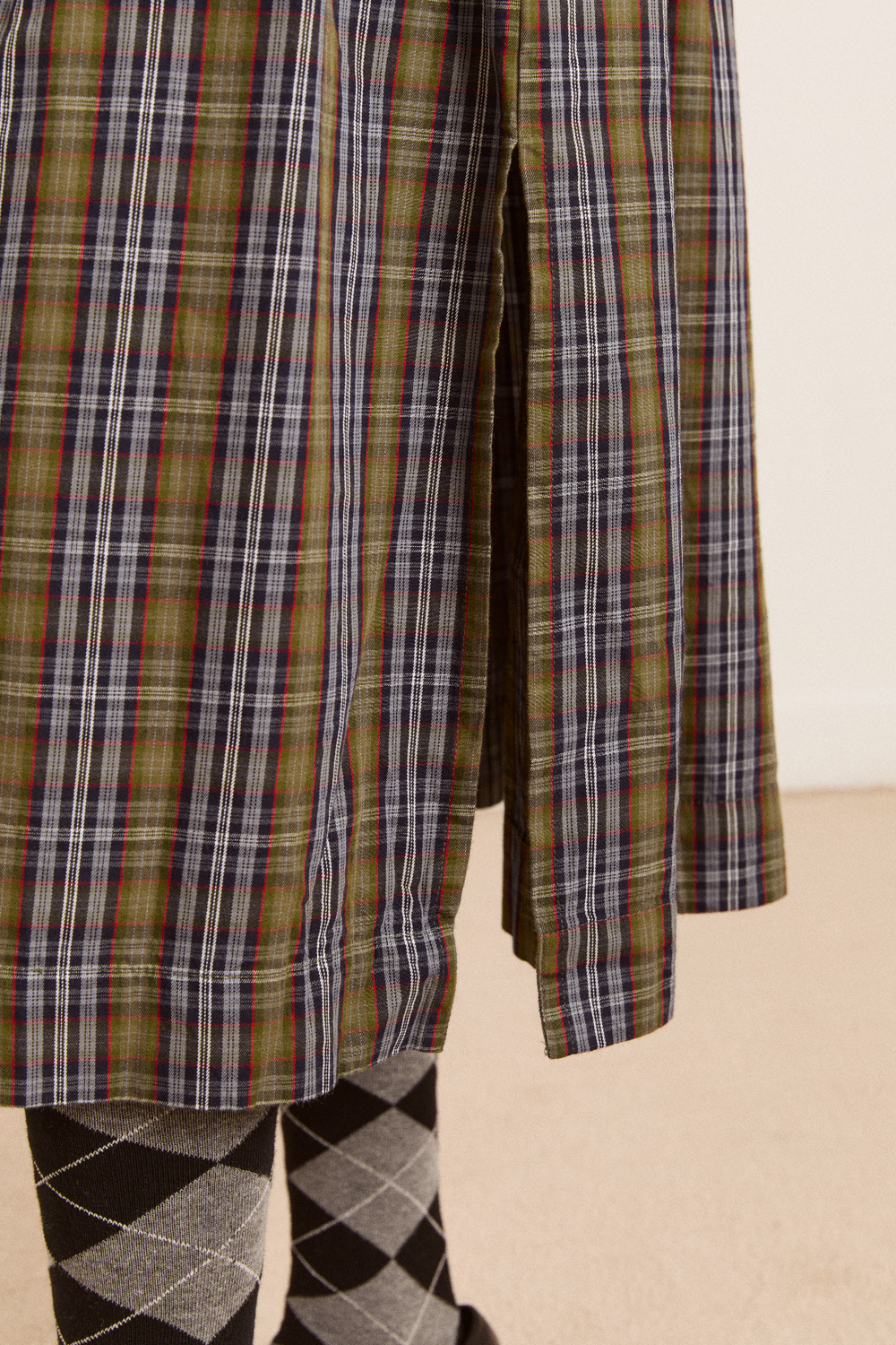 josie midi skirt - multi check