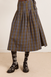 josie midi skirt - multi check