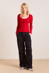 varsha cardigan - cherry