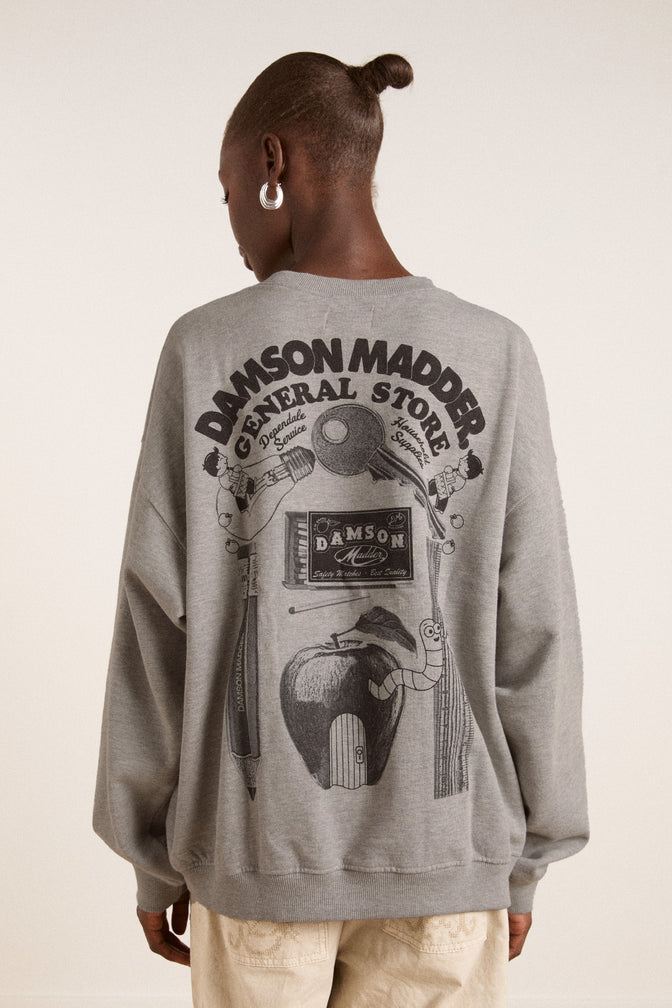 Dm General Store Sweatshirt- Grey Marl