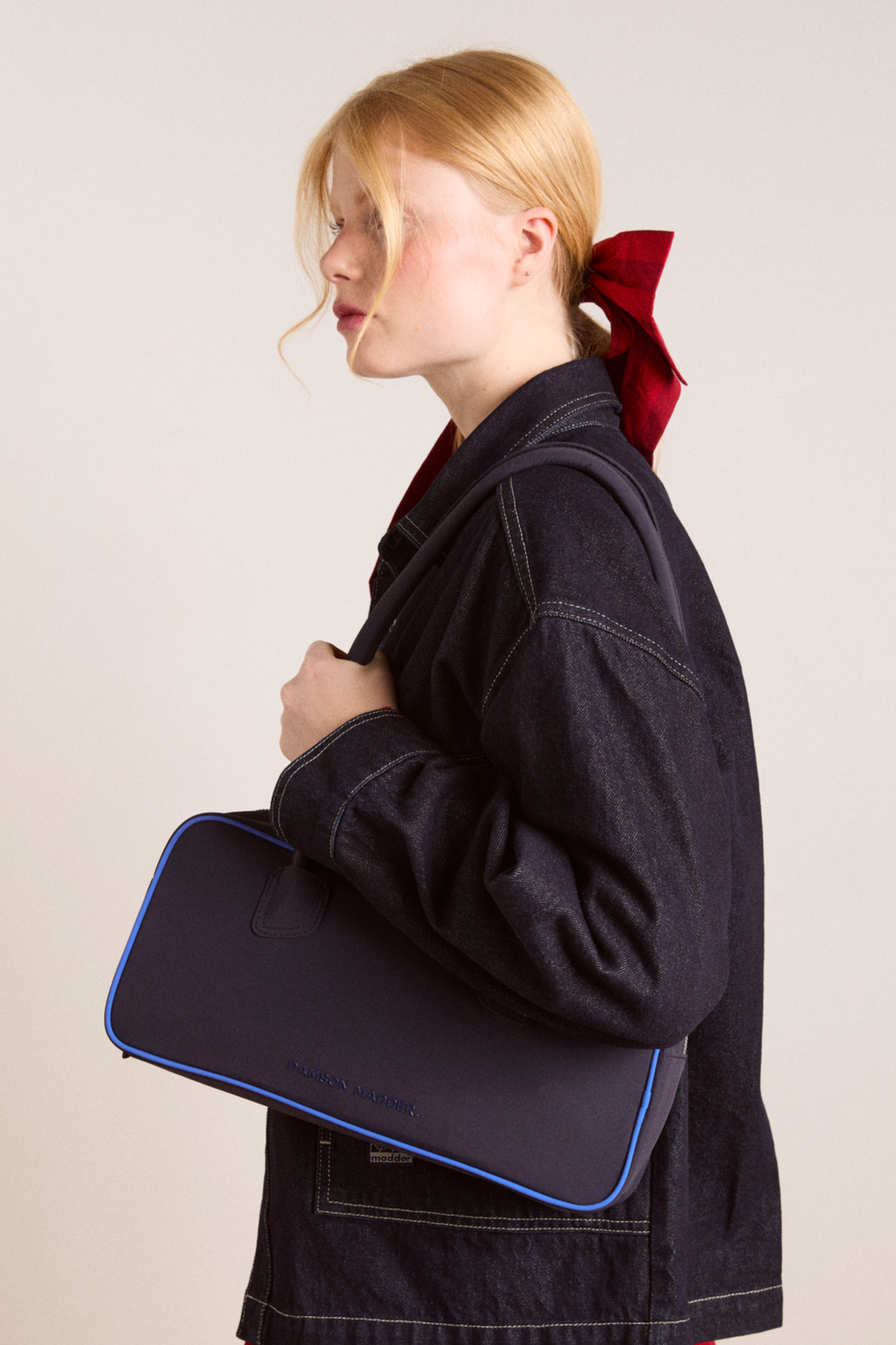 lenny large bowler bag - navy