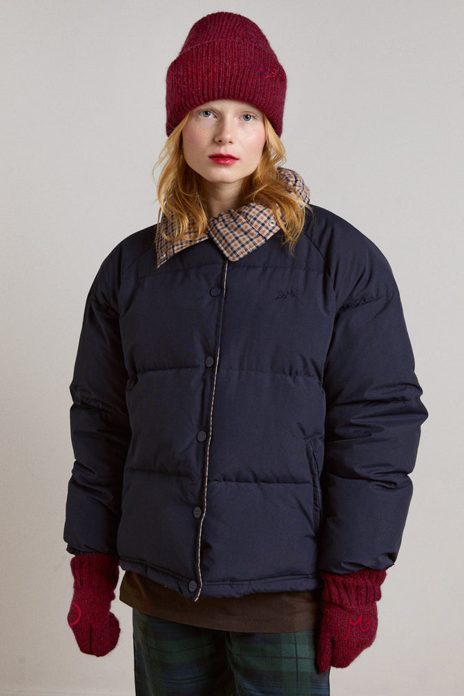 DM logo beanie - burgundy