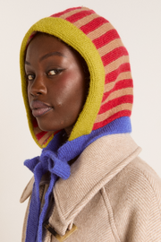 colour block striped bonnet
