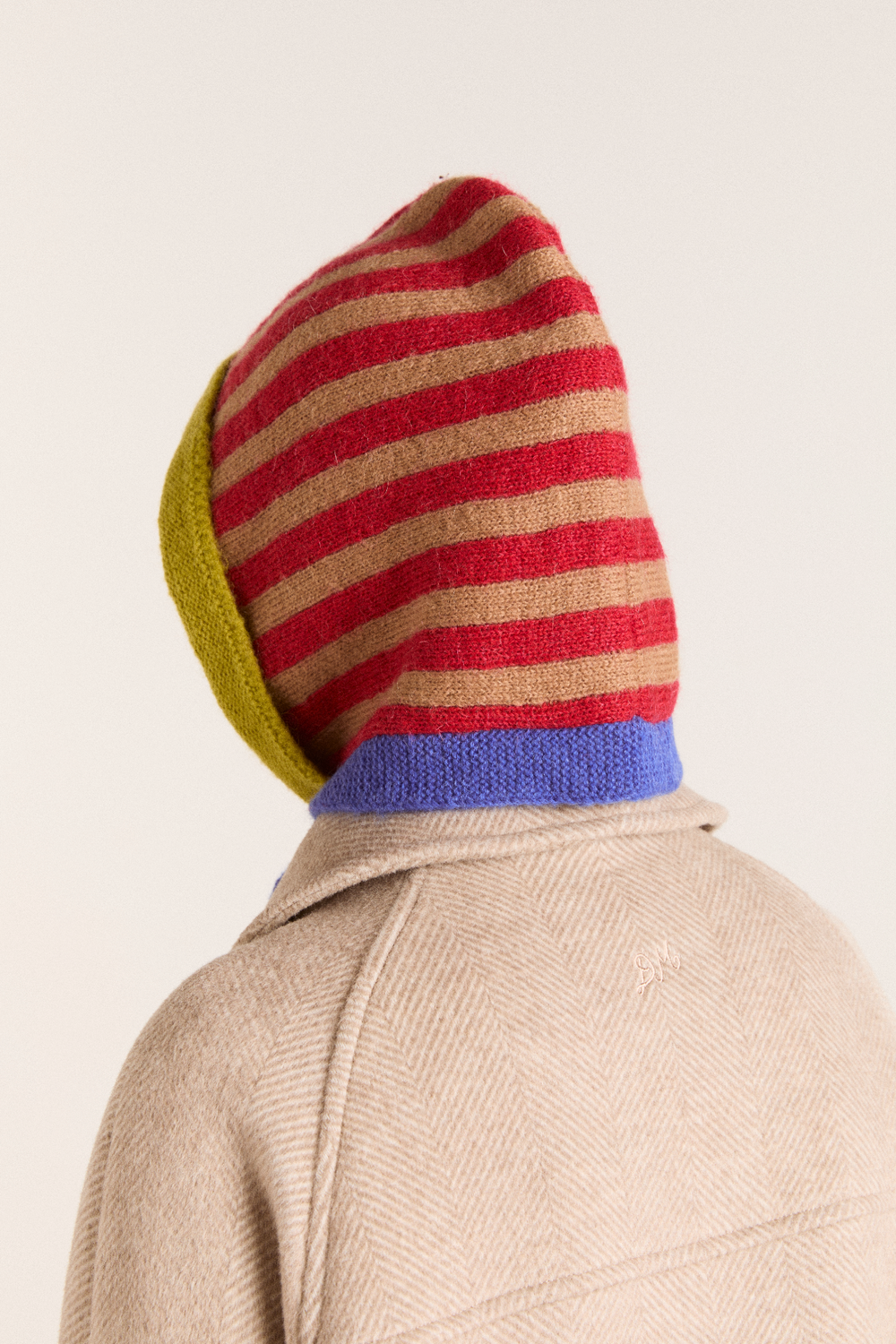 colour block striped bonnet