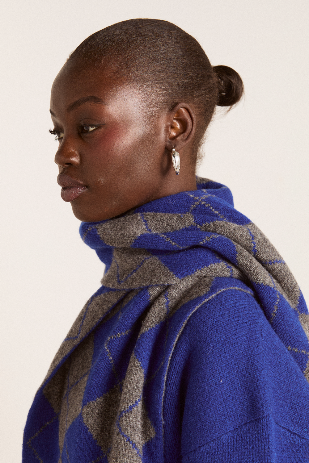 saskia lambswool scarf - bold argyle