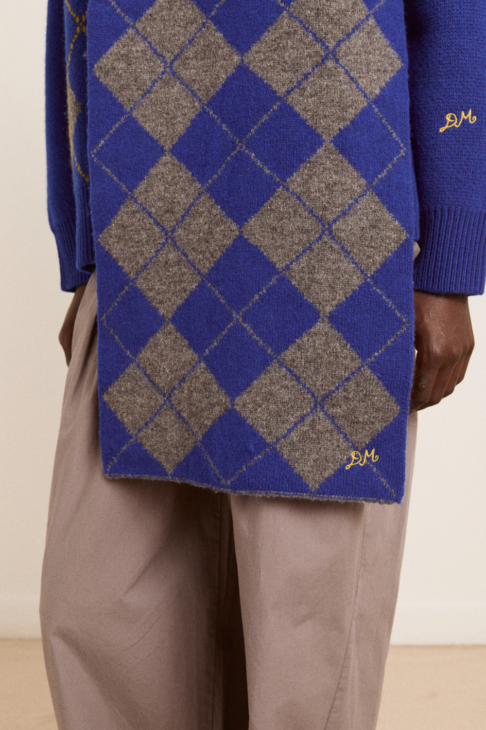 saskia lambswool scarf - bold argyle