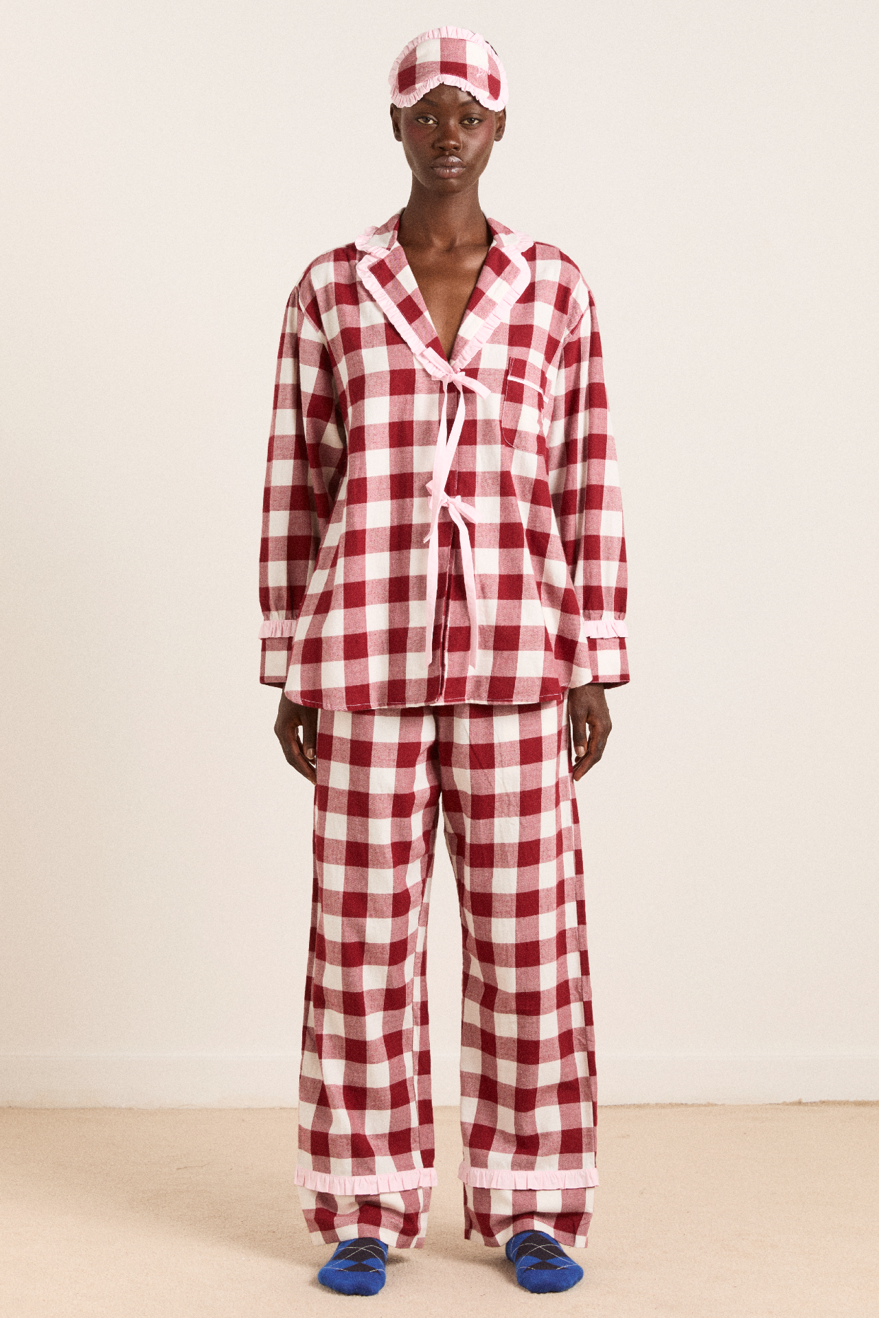 Antonella Pj Set - Burg Gingham – Damson Madder Antonella Pj Set - Burg Gingham – Damson Madder