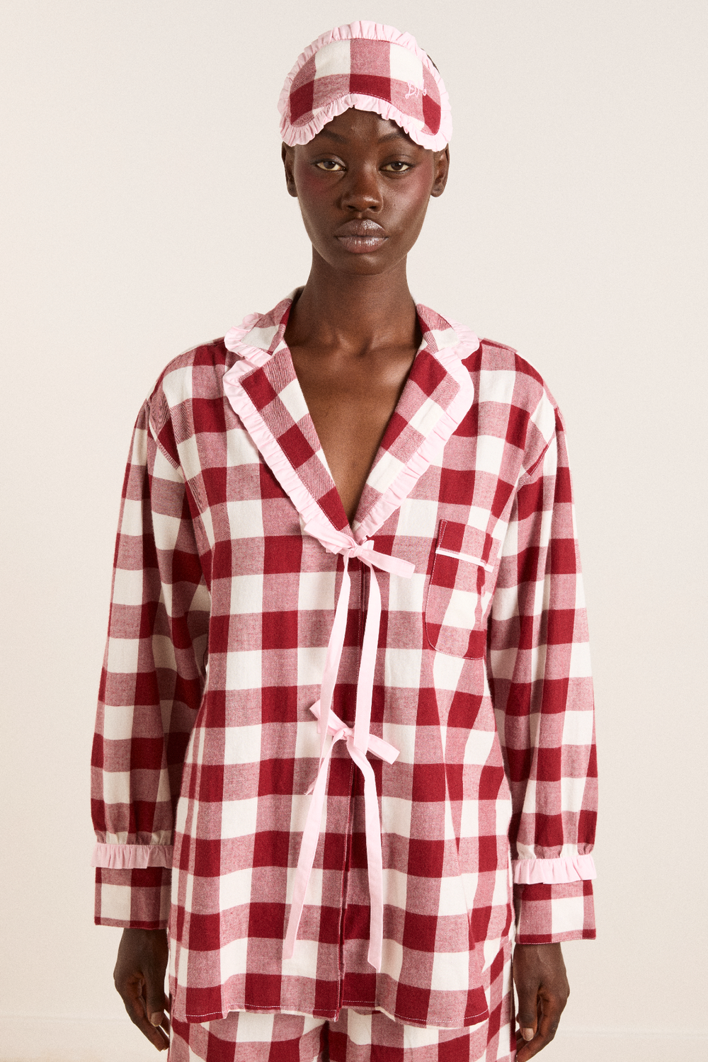 Antonella Pj Set - Burg Gingham – Damson Madder Antonella Pj Set - Burg Gingham – Damson Madder