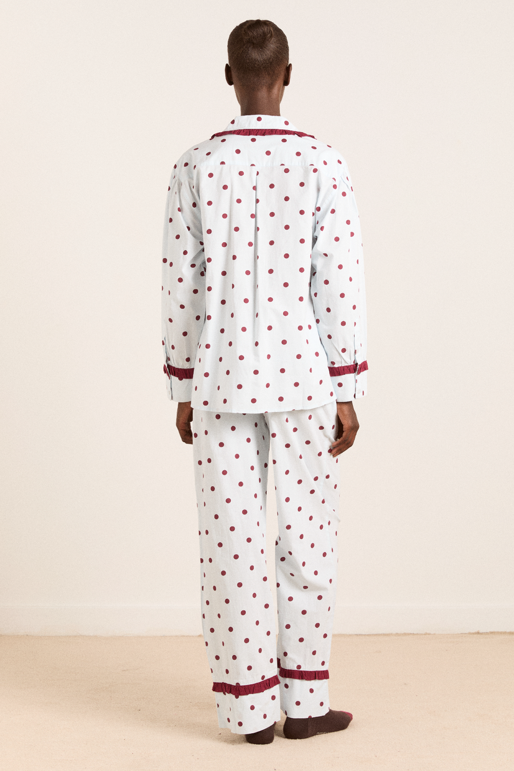 antonella pj set - polka dot