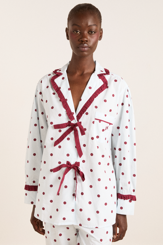 antonella pj set - polka dot
