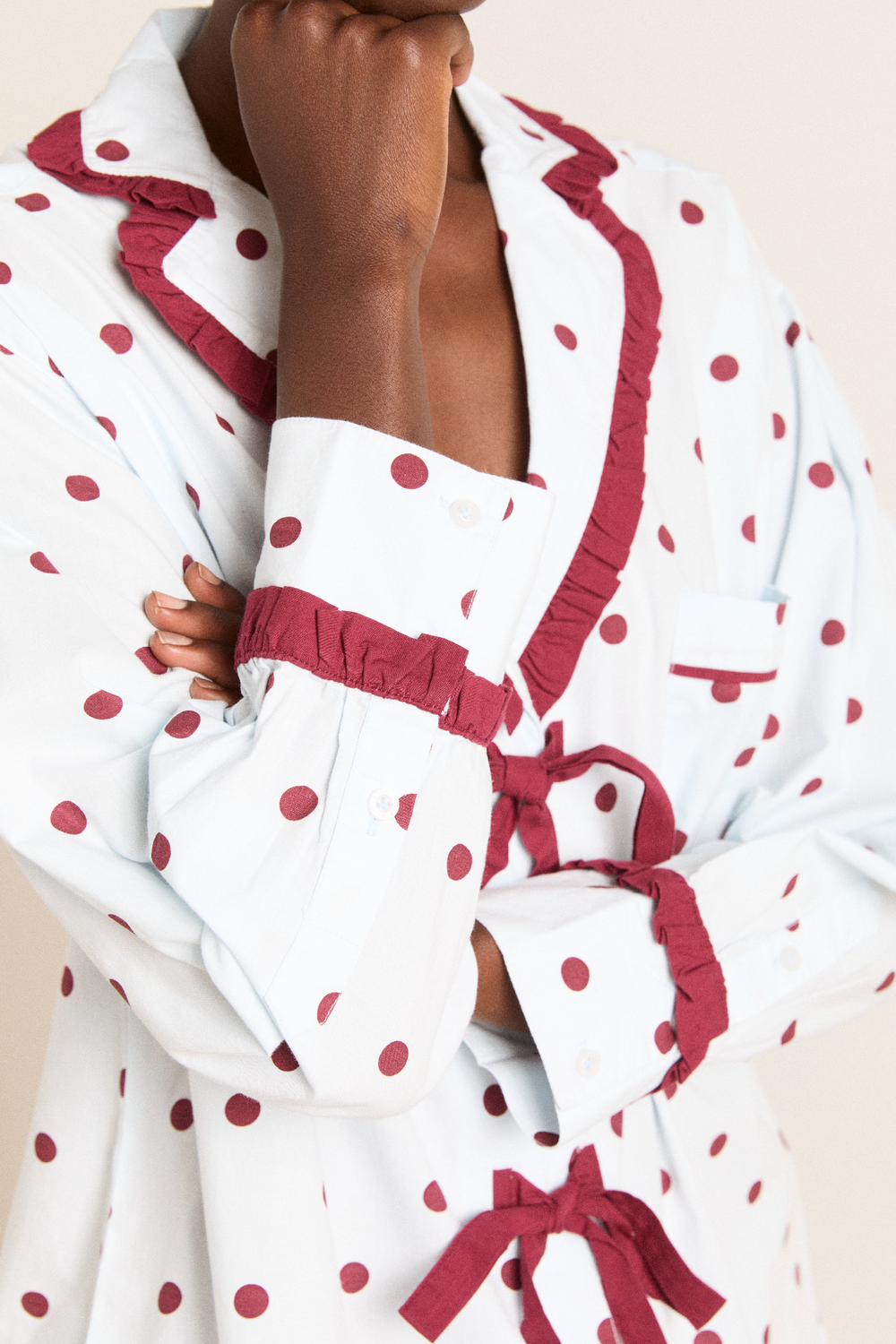 antonella pj set - polka dot