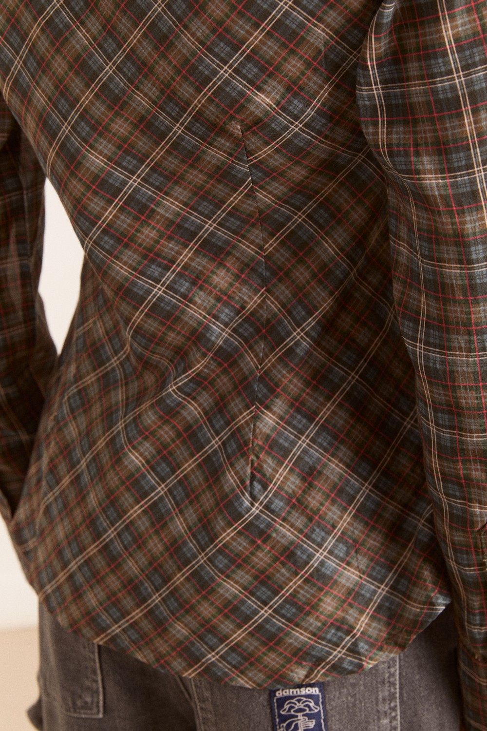 lemi sheer blouse - multi check