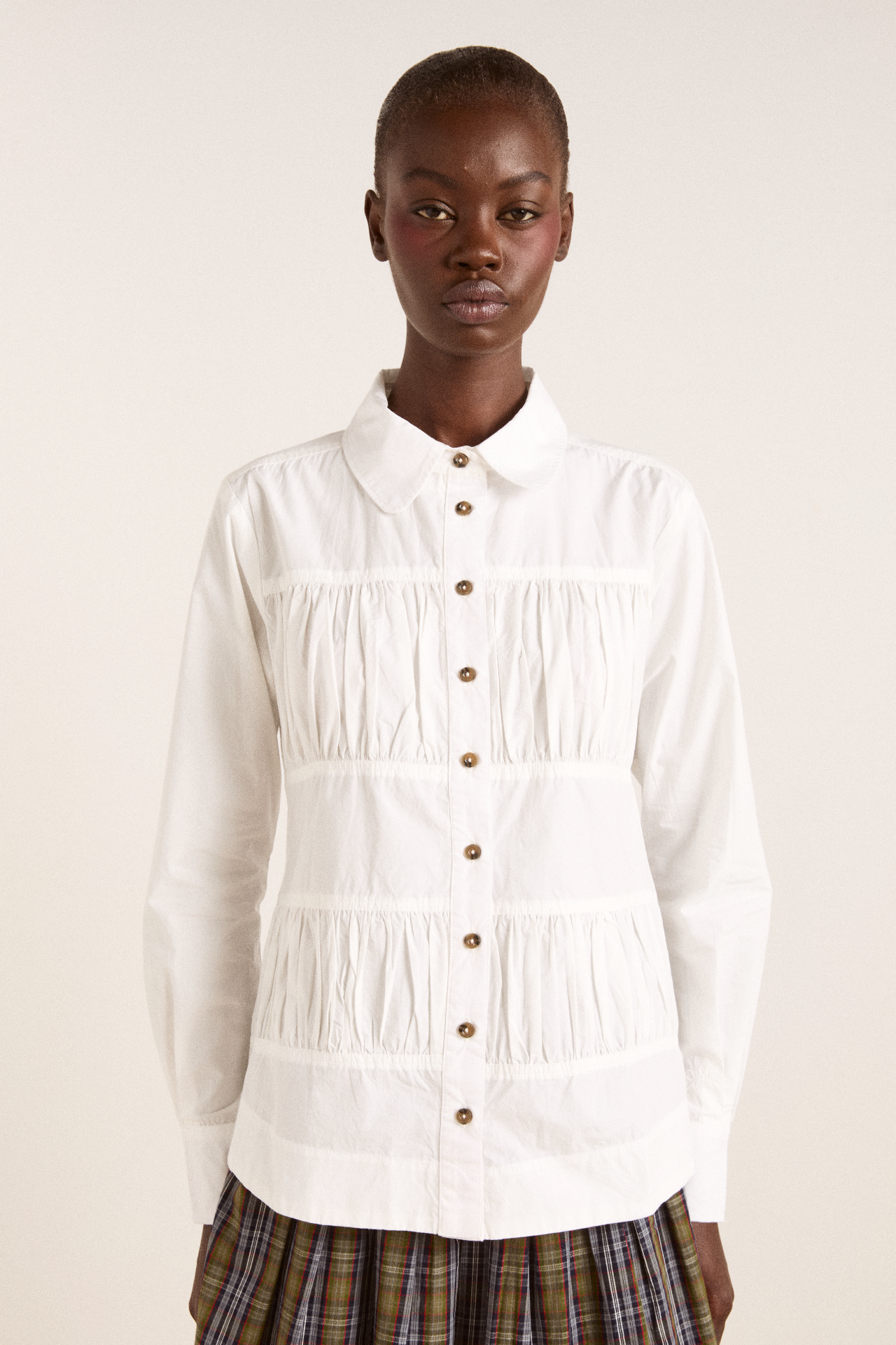 Xenia Shirt - White – Damson Madder