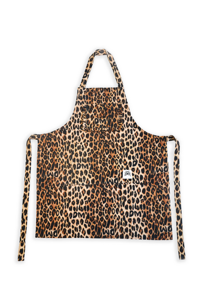 valerie apron - leopard