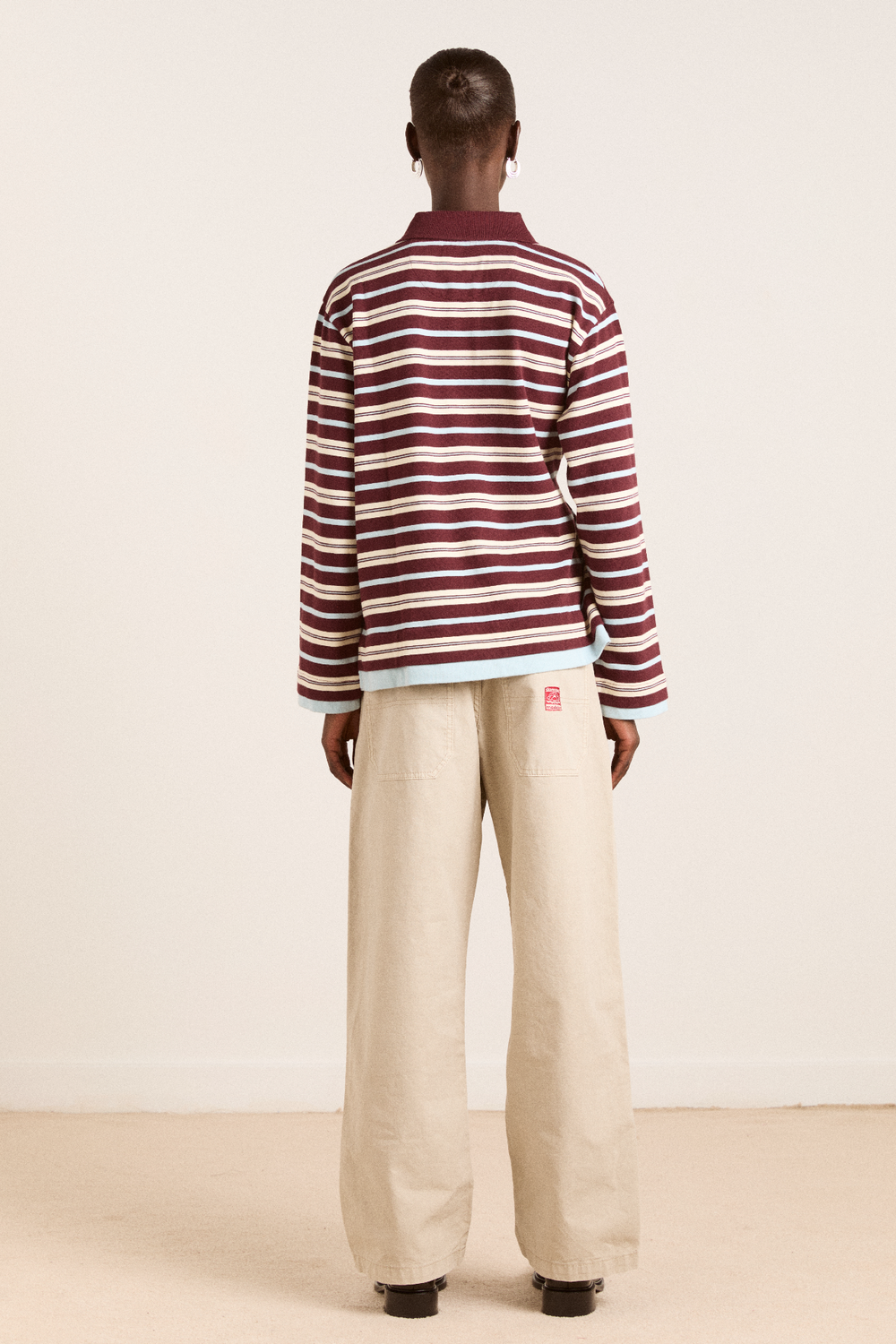 noah cinch layered rugby - choc stripe – Damson Madder