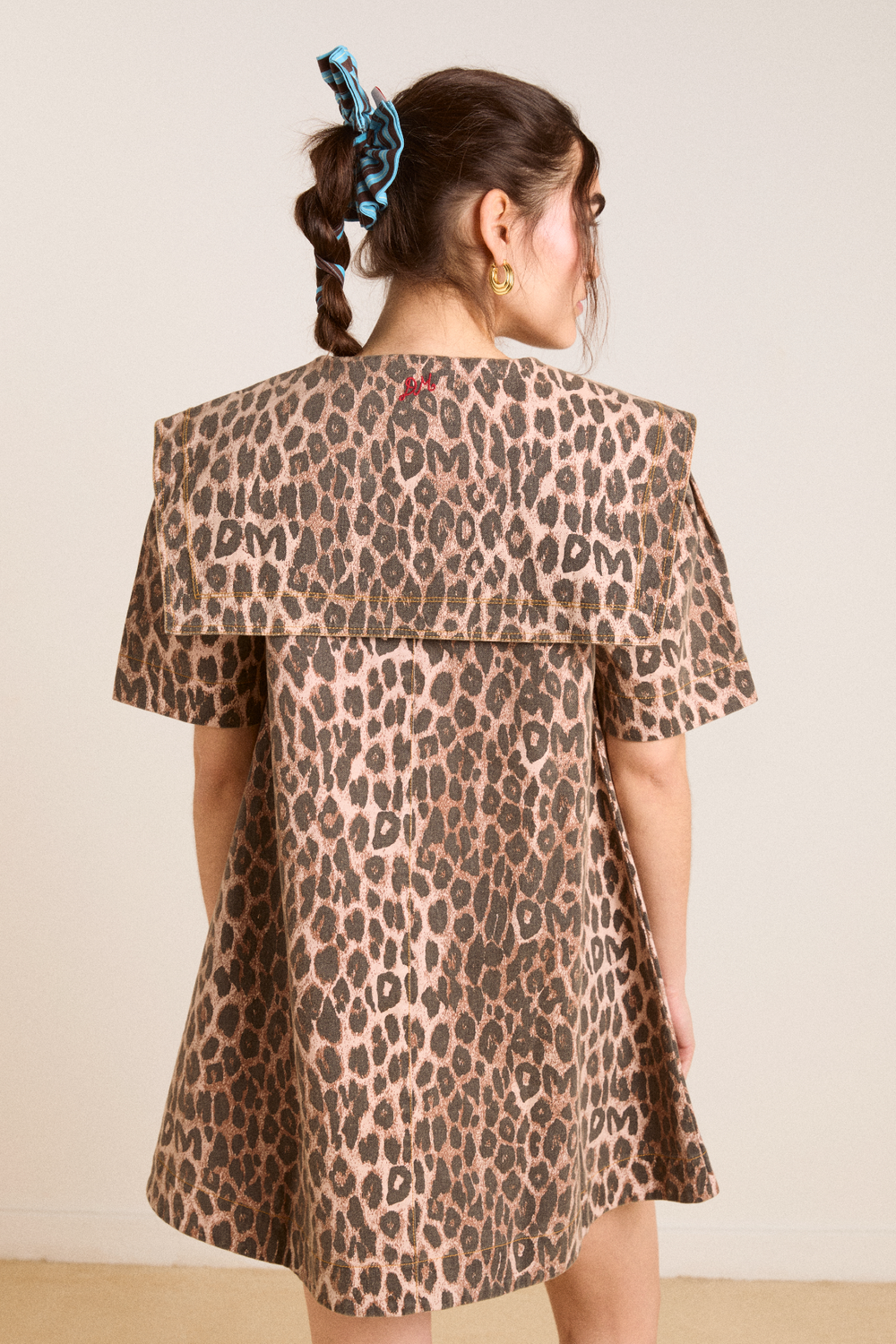 goldie mini dress - leopard – Damson Madder goldie mini dress - leopard – Damson Madder