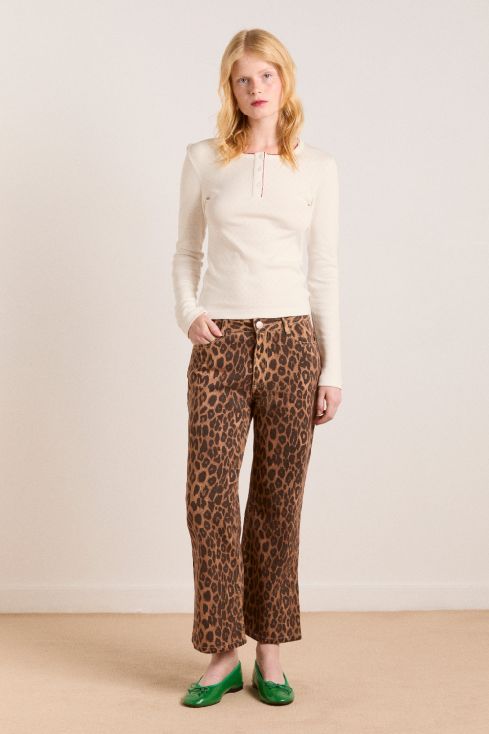 kenny twill trouser- leopard