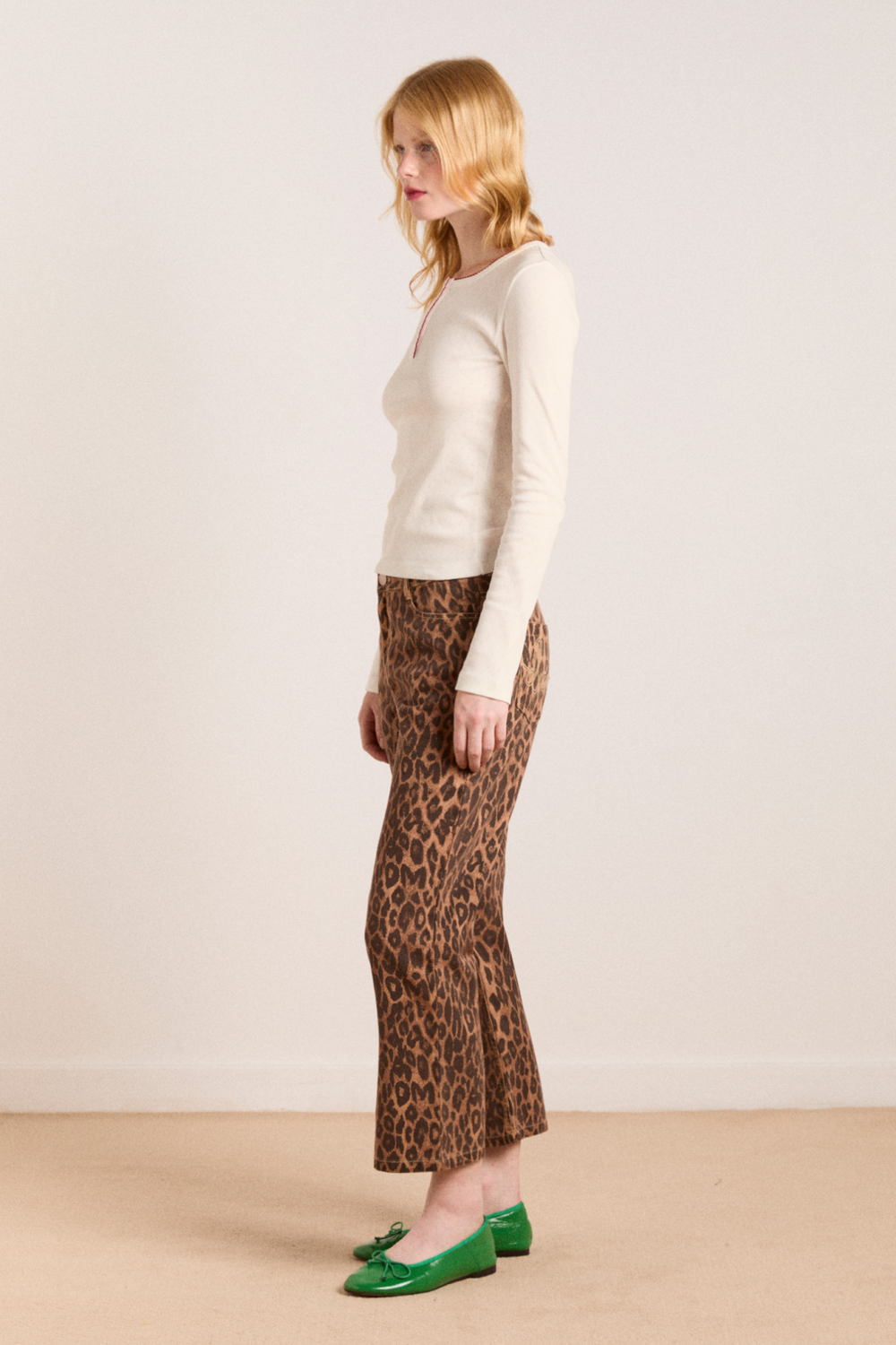 kenny twill trouser- leopard
