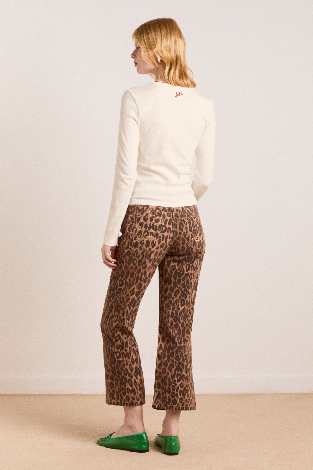 kenny twill trouser- leopard