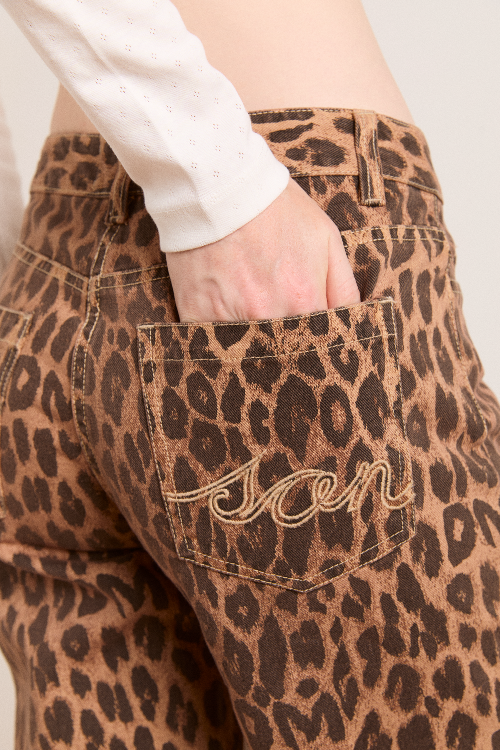 kenny twill trouser- leopard