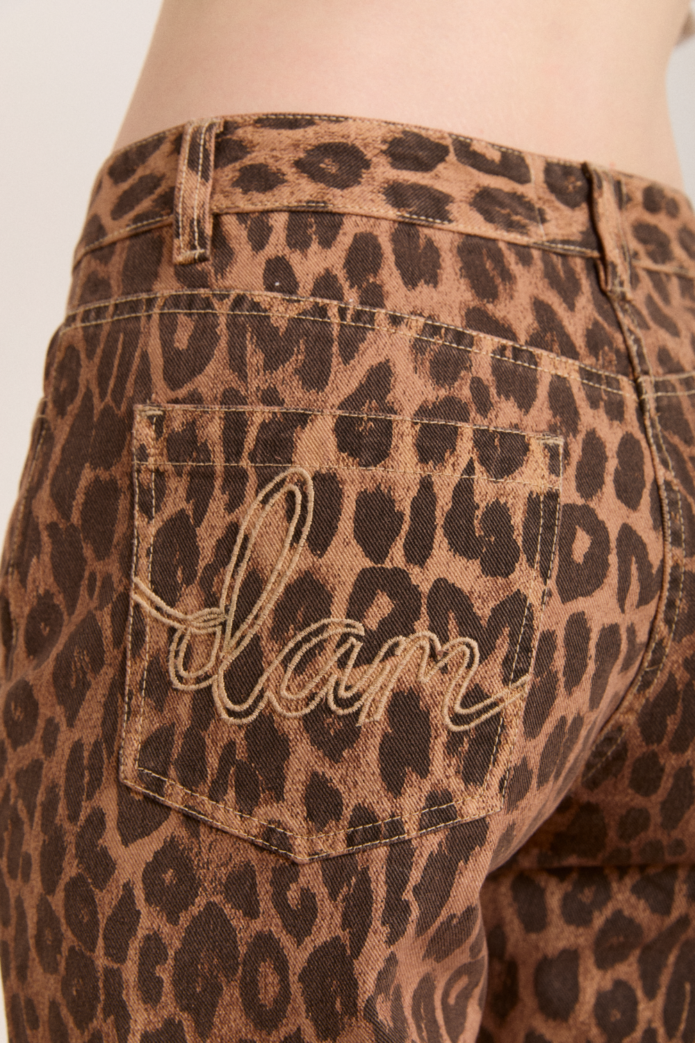 kenny twill trouser- leopard