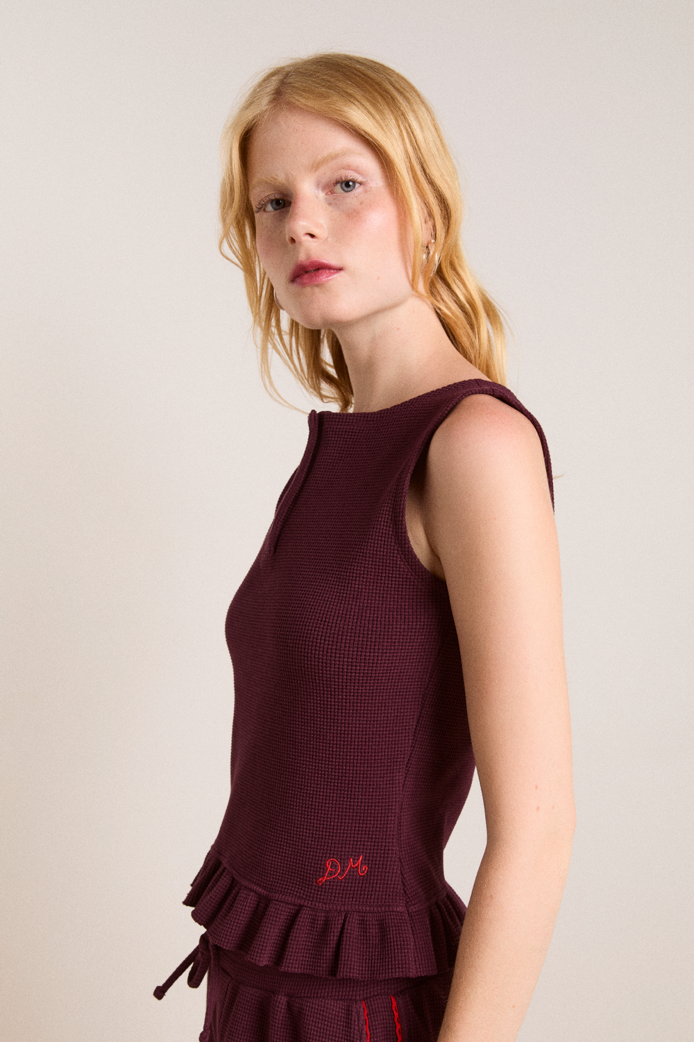 hattie waffle cami - burg