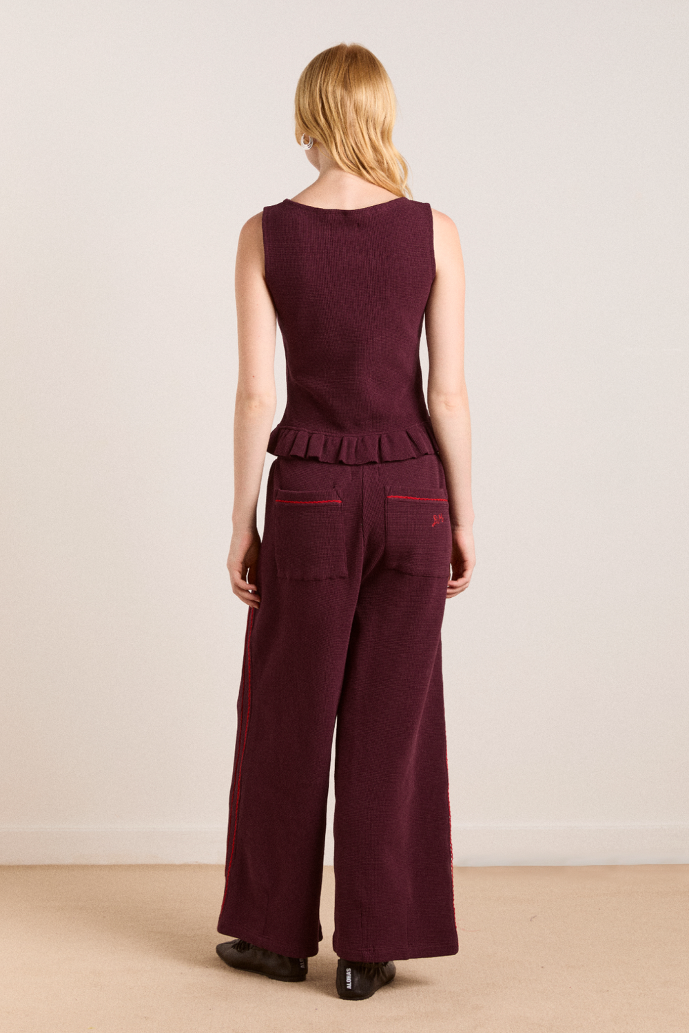 piper waffle jogger - burg