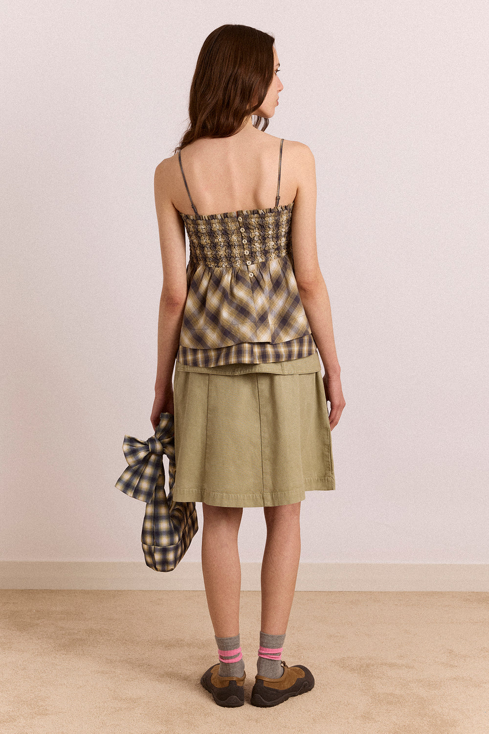 Arabella Skirt With Removable Belt- Sage Grey