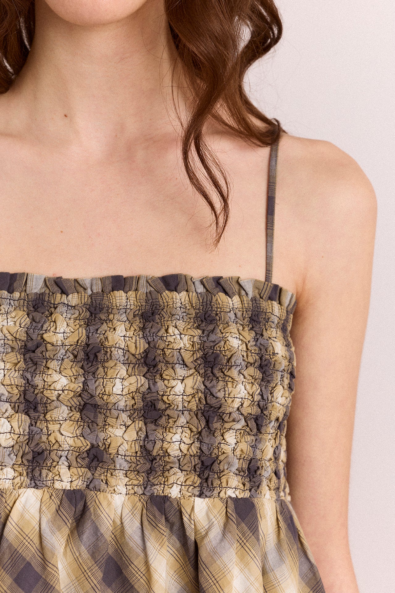 Azalea Cami - Cardamon Mix Check – Damson Madder