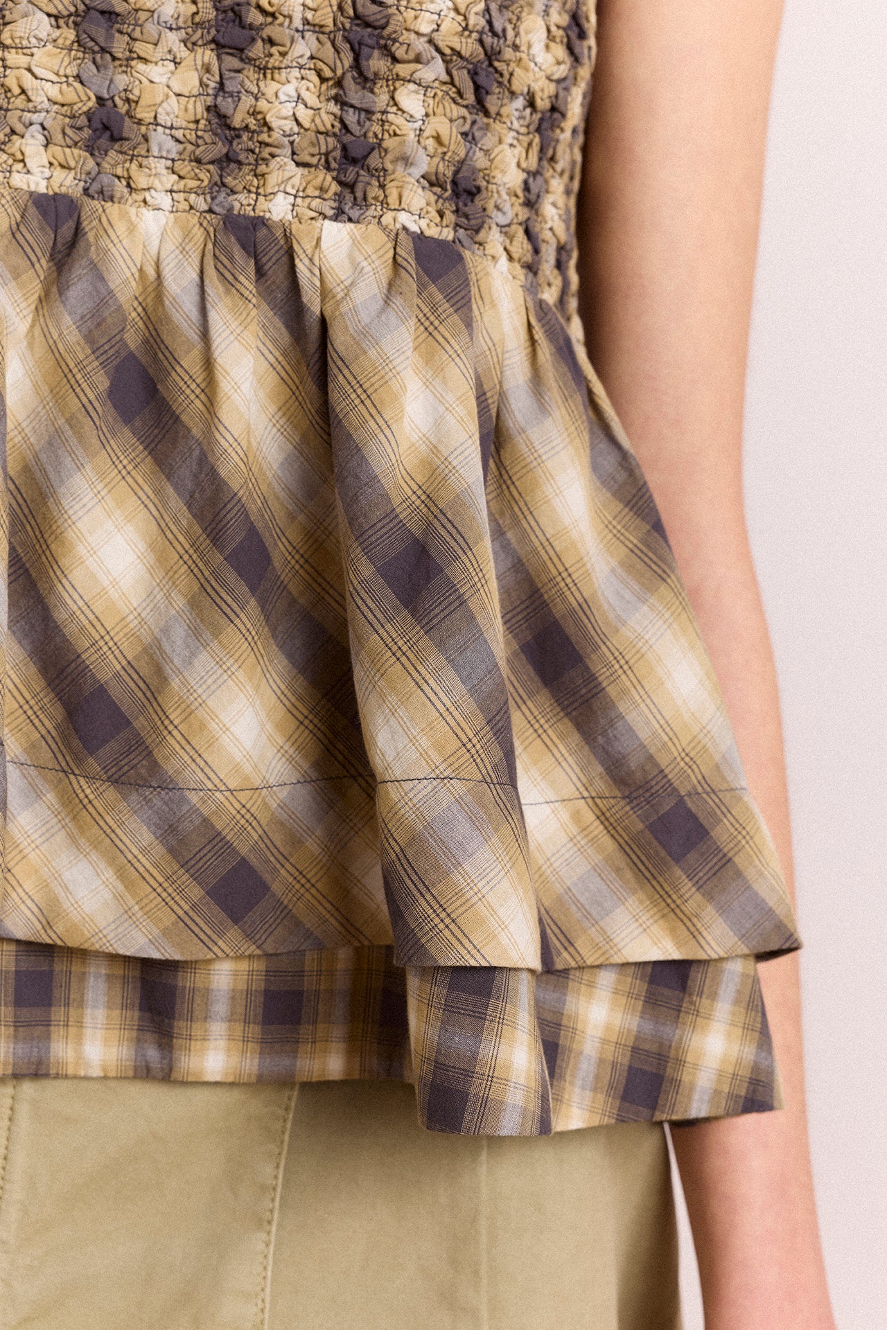 Azalea Cami - Cardamon Mix Check – Damson Madder