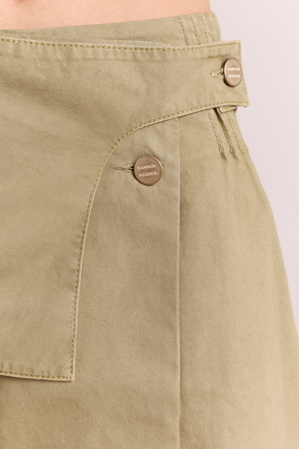 Arabella Skirt With Removable Belt- Sage Grey