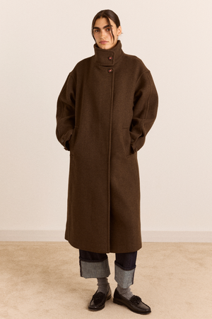 Agnes Wool Coat- Chocolate