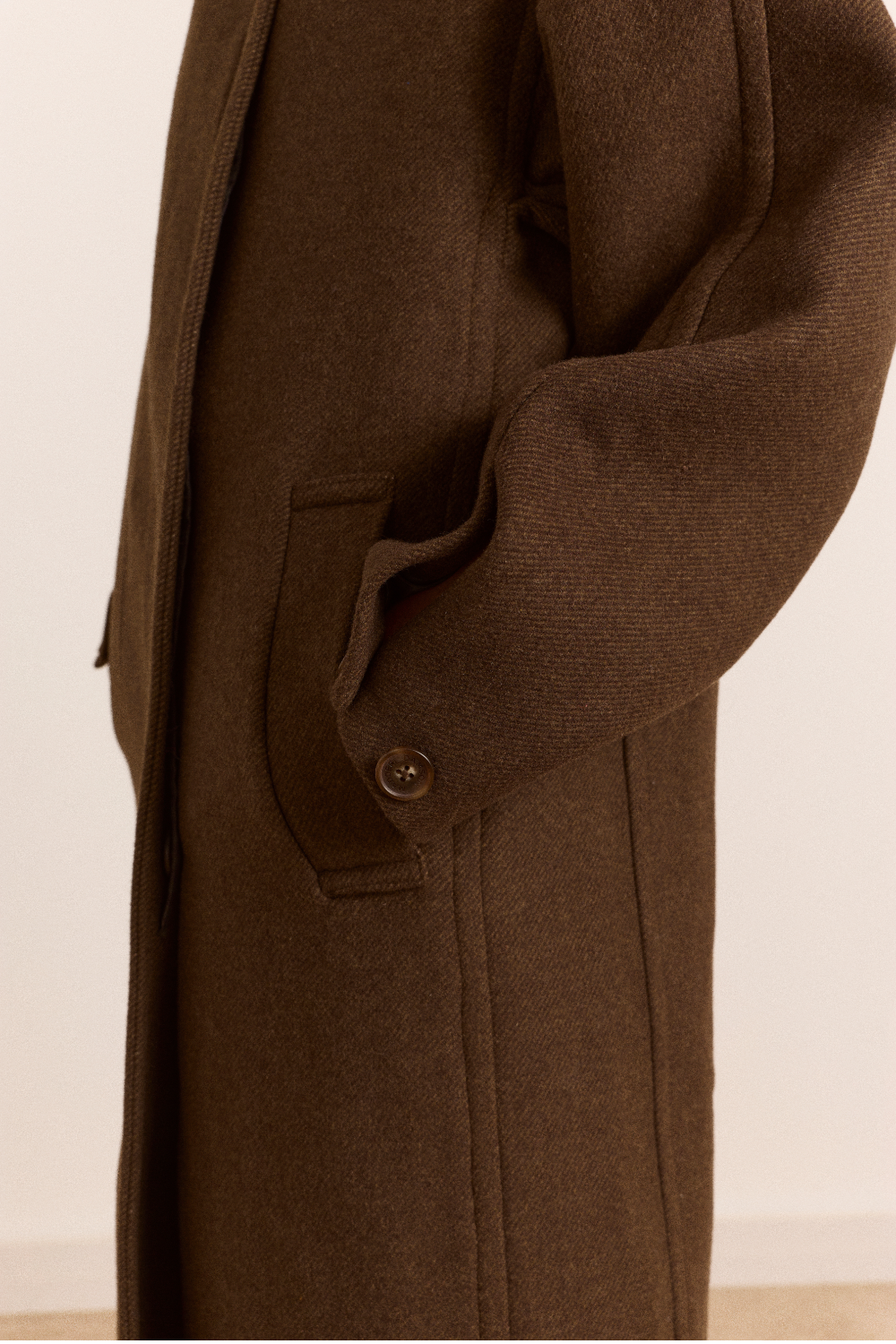 Agnes Wool Coat- Chocolate