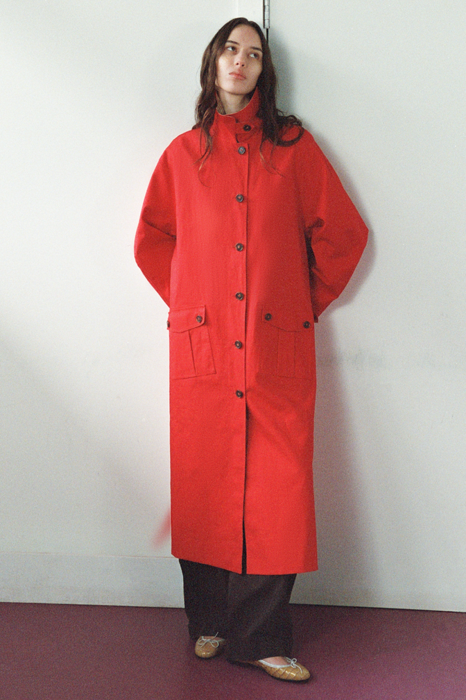 Anja reversible shower-proof trench