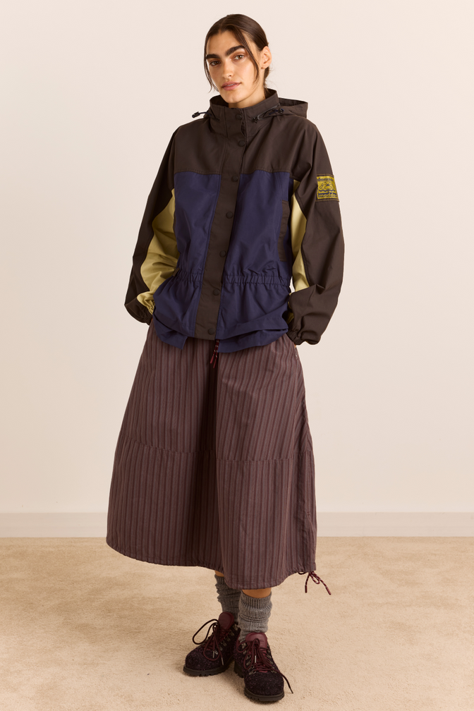 Athena Raincoat - Navy/Sage