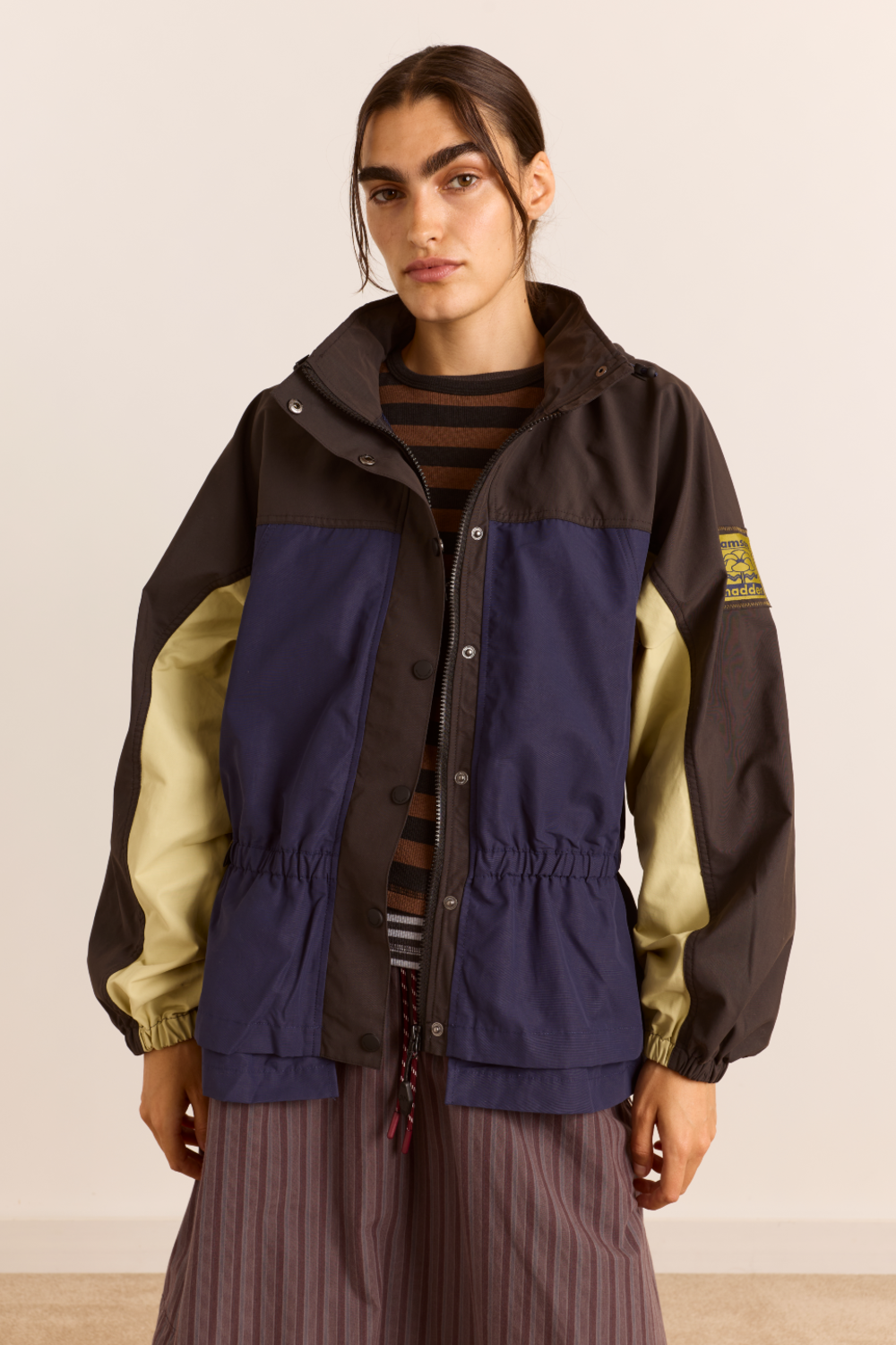 Athena Raincoat - Navy Sage Mix