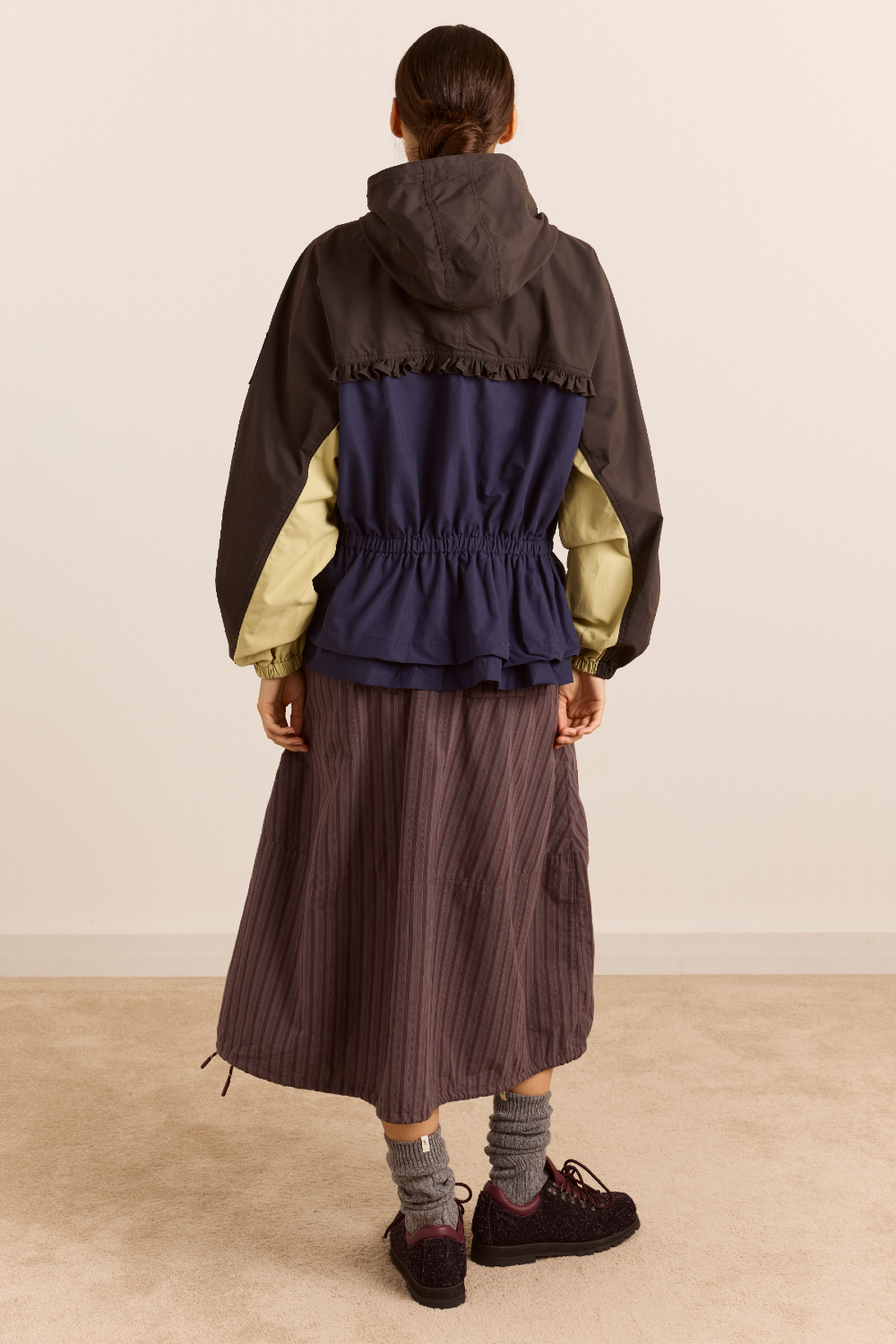 Athena Raincoat - Navy Sage Mix