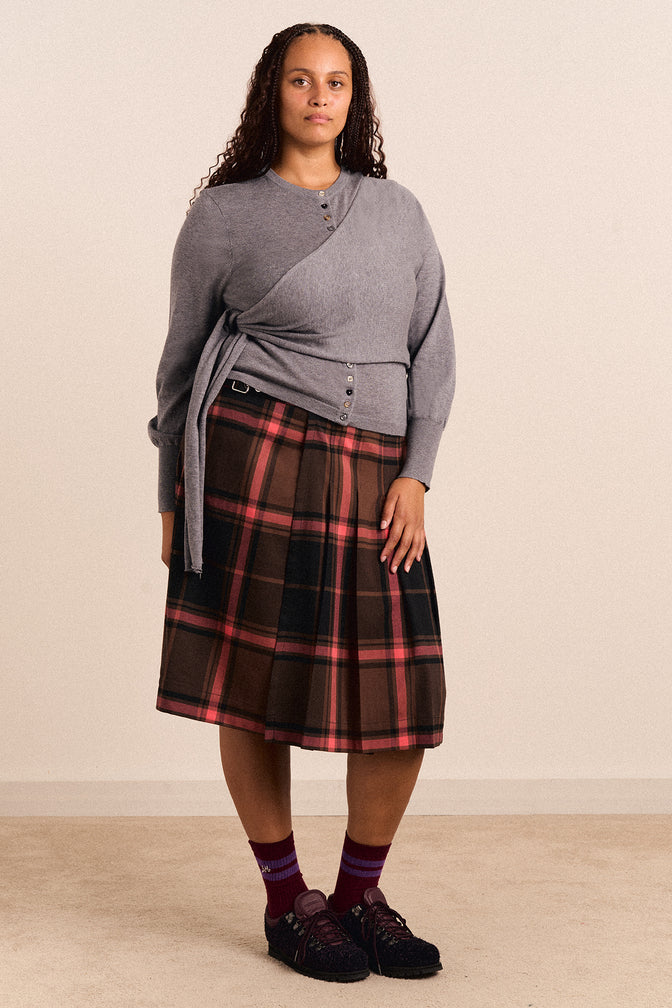 Bernice Kilt- Rust Large Check
