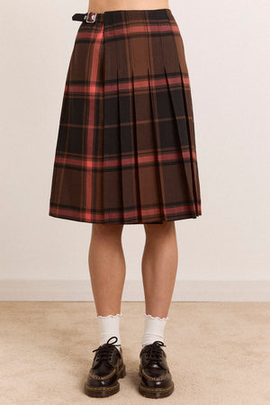 Bernice Kilt- Rust Large Check