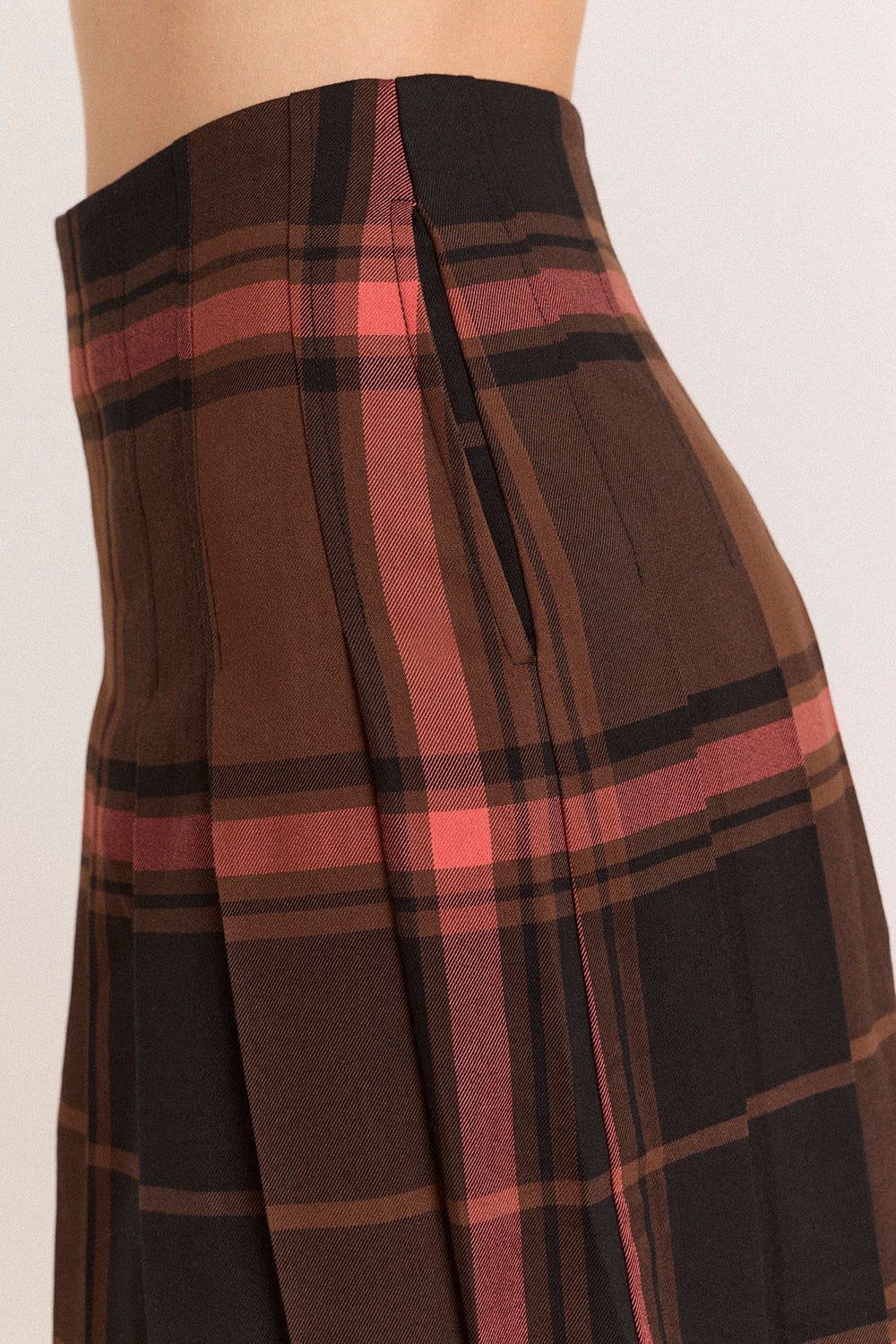 Bernice Kilt- Rust Large Check